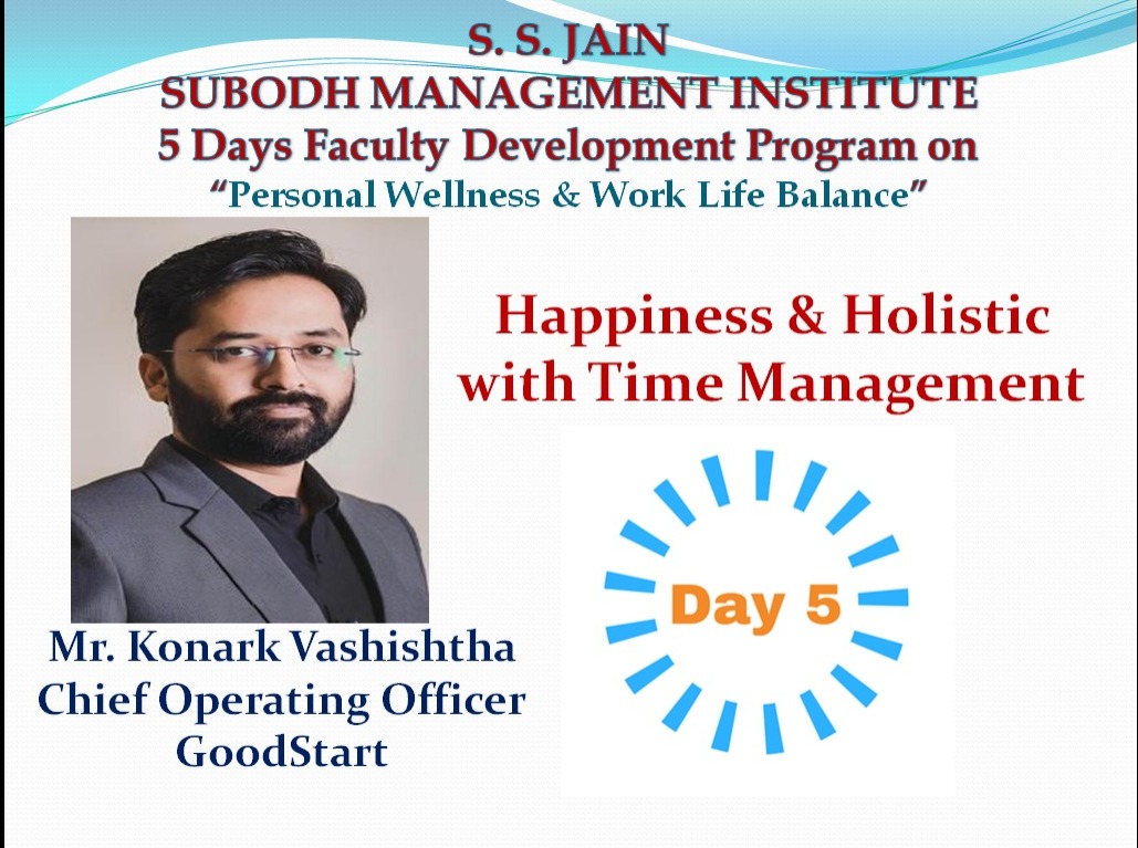 fdp-cum-workshop-on-happiness-and-holistic-with-time-management-by-mr-konark-vashishtha-chief-operating-officer-goodstart-jaipur